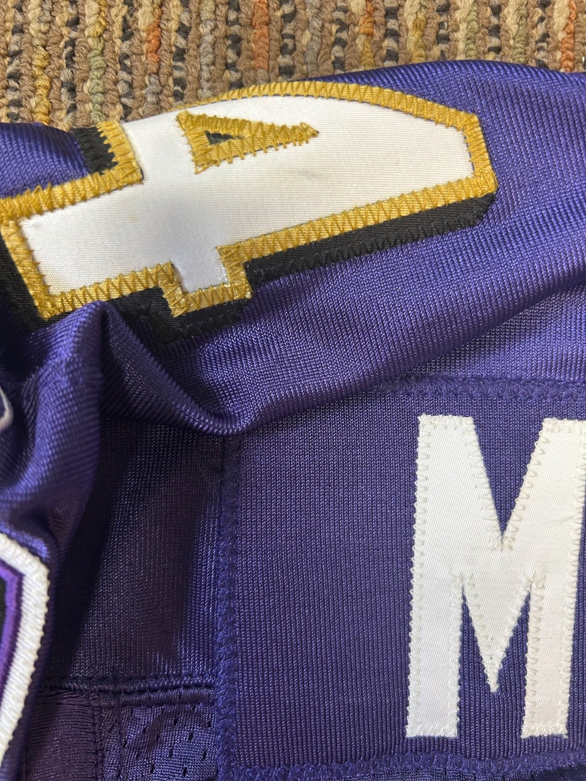 Edwin Mulitalo Game Used Worn Auto Baltimore Ravens Jersey RARE Super Bowl XXXV view 4