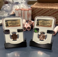 2025 P D Lincoln Penny Cent OMEGA Counter-stamp comes with 2 slab holders