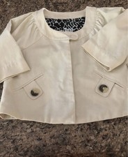 Ivory Bolero Cotton Jacket Size 02