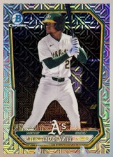 2026 Bowman Chrome Leo De Vries Mega Box Mojo Refractor #BCP-63 Oakland A's