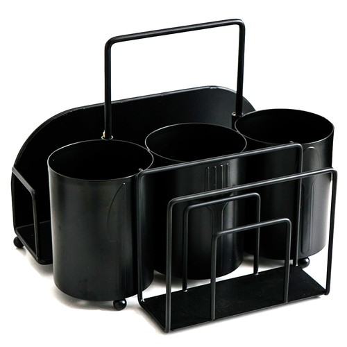 Silverware Caddy Utensil Holder for Countertop Utensil Caddy with Paper Plate... - Picture 1 of 6