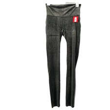 Spanx Velvet Leggings Women  s Medium Dark Palm Greek Tummy Control NEW
