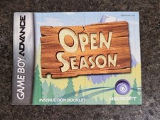Open Season Game Boy Advance Instruction MANUAL ONLY No Game Authentic