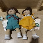 VTG Jesmar 1980s Cabbage Patch Kids Dolls Boy & Girl LOT w/ Papers & Freckles