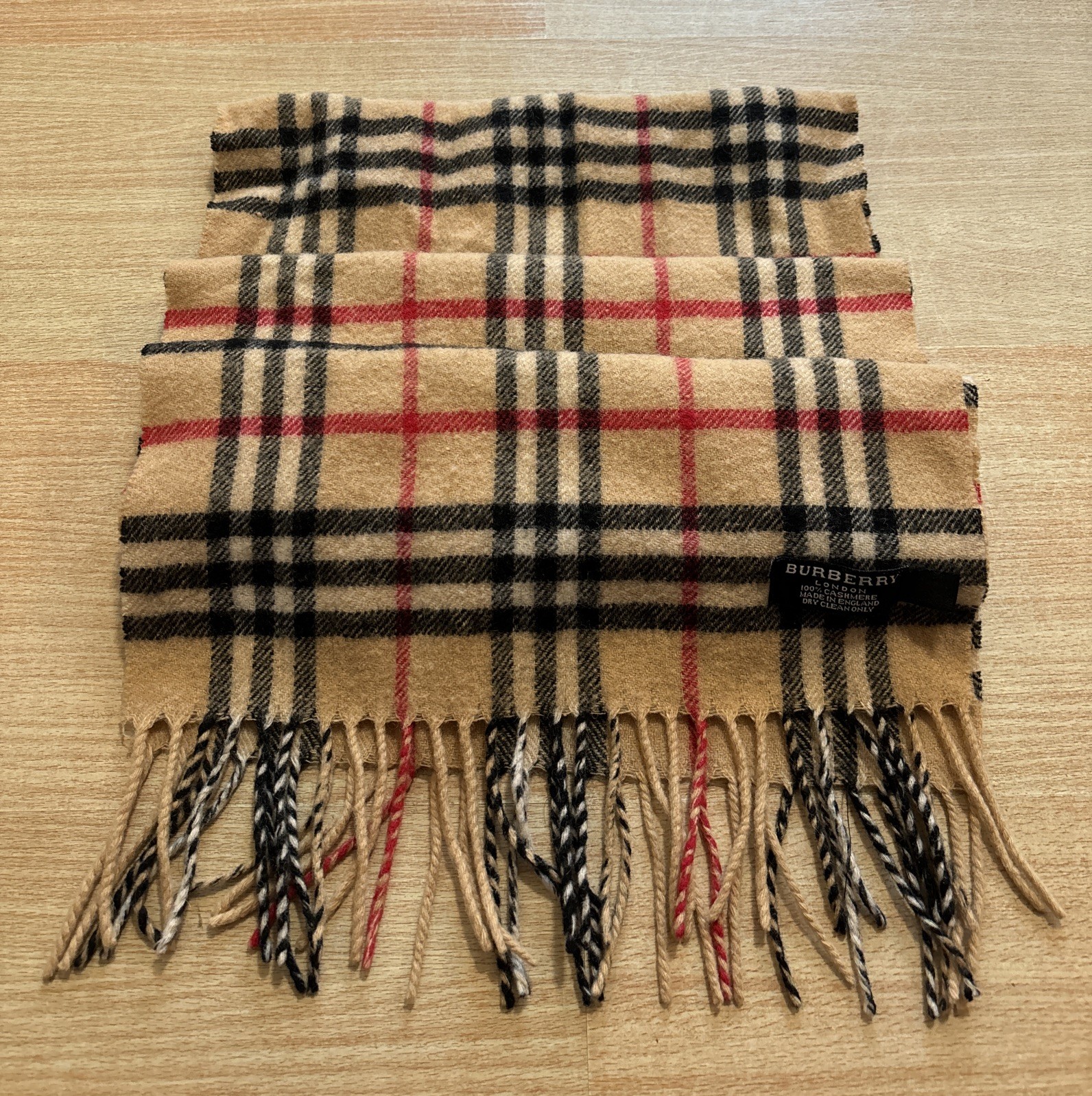 Burberry 100% Cashmere Nova Check Scarf Excellent Condition