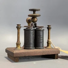 Antique 19th C Brass Electromagnetic Interrupter Trembler Coil Physics Apparatus