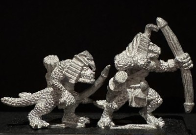 Harlequin Citadel Lizardmen Archers Warhammer Vintage Fantasy Metal