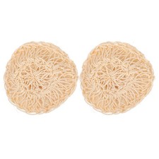 Boules de bain en Sisal ovales, 2 pièces, blocs de nettoyage de la peau (Beige)