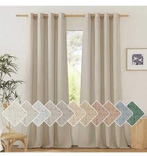 NICETOWN Cortinas de lino grueso de privacidad con filtro de luz