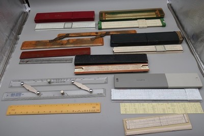 #F Mixed Lot Vintage Slide Rules Rulers & Drafting Tools – Aristo ...