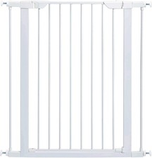 39" Tall Steel Doorway Gate 29.5-38" Width, Pressure Mount, White   