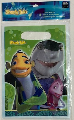 SHARK TALE - Lot of 2 Pack {8 per pack} Treat Bags Birthday Party Supplies NEW