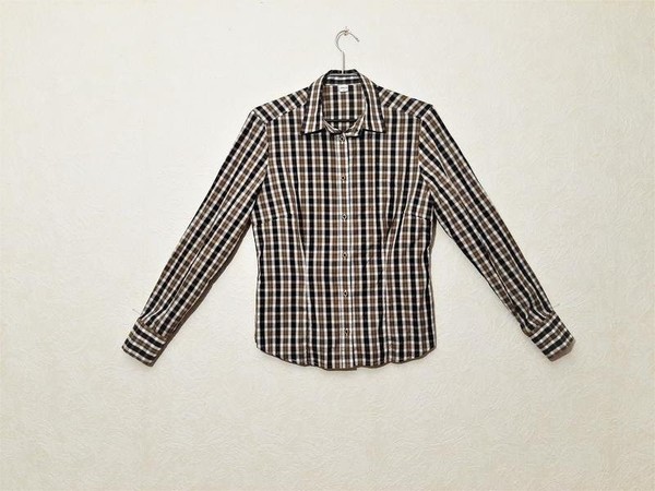 Women ETERNA Shirt Brown Cotton 36 / S / 44