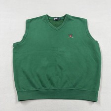 Polo Ralph Lauren Sweater Vest Mens XL Green V Neck Fleece Golf Pullover