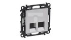 VALENA LIFE Computer socket 2xRJ45 cat.6A STP aluminum 753349