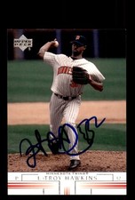 Signed Baseball Card Auto LaTroy Hawkins 2002 Upper Deck #208 Minnesota Twins