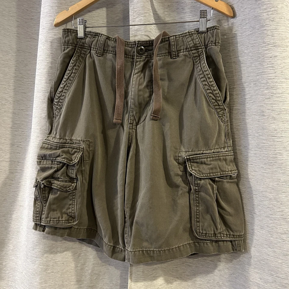 Pantalones Cortos De Colección Desteñidos Glory Para Hombres Gruesos Y2K Carga Talla 32 Streetwear Grunge Skate Foto 2 de 4