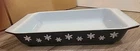 Vintage Pyrex Black Snowflake 1 1/4 QT 548-B Dish