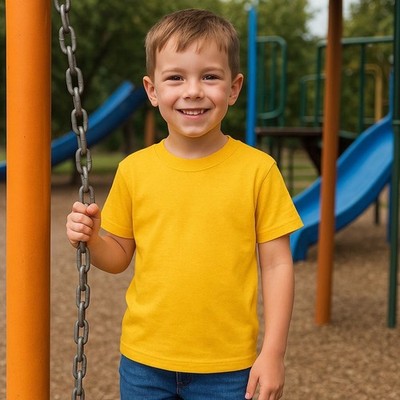 Kinder Basic T-Shirt | bequemes Shirt für Jungen & Mädchen 100% Baumwolle