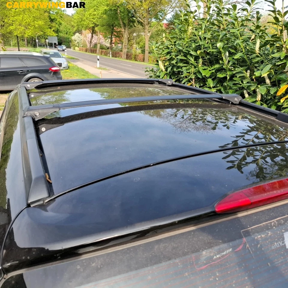 Se adapta a barras transversales de techo rasante para Subaru Baja 2002-2006 color negro Foto 4 de 4