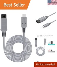 2 Meters Type C Power Chager Cable Charging Cord for Wii Only - Gray NOT for ...