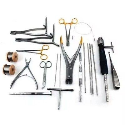 Standard Veterinary Othopedic Instrument Kit Manual Power Source Steel Material