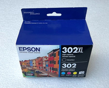 EPSON 302XL 5pk Combo Ink Cartridges -Black Cyan Magenta Yellow EXP: 11/28