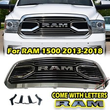 Front Grille For 2013-2018 Dodge Ram 1500 Chrome Hood Bumper Grill W Letters