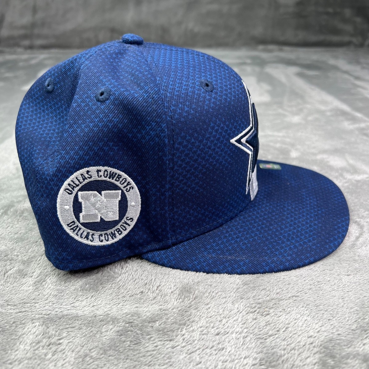 Official NFL Headwear Dallas Cowboy\'s Sideline Headwear Blue White Autographed New Era Dallas Cowboys NFL Sideline Navy Blue Star Logo  main image 2