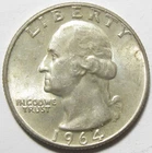 1964 Washington Quarter - 90% Silver - AU/UNC - #11305-145