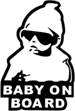 Sticker for Car, Funny Baby Safety Car Signs, Adhesive/Removab Size: 1PC White