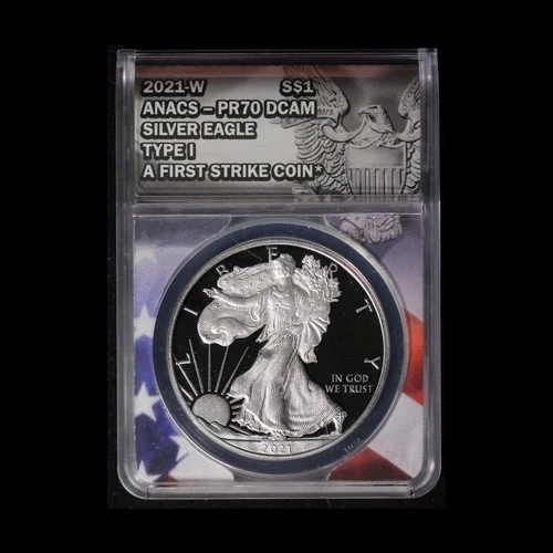 2021-W Proof American Silver Eagle ANACS PR70 DCAM First Strike West Point
