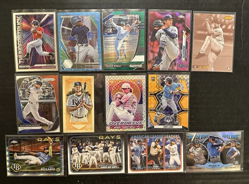 Lote #3 de cartões de beisebol Tampa Bay Rays da MLB - Imagem 3 de 4