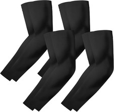 4 Pairs of UPF 50 UV Protection Arm Sleeves - Cooling Compression for Sports