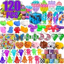 120 Pcs Pop Fidget Party Favors for Kids, Pinata Stuffers, Treasure Box Toys,...