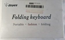 Geyes Folding Bluetooth Keyboard, Portable Travel Foldable Keyboard Black