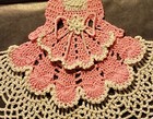 Crochet Crinoline Lady Doily - Ms Mum - Dk Pink and Antique White — photo 2