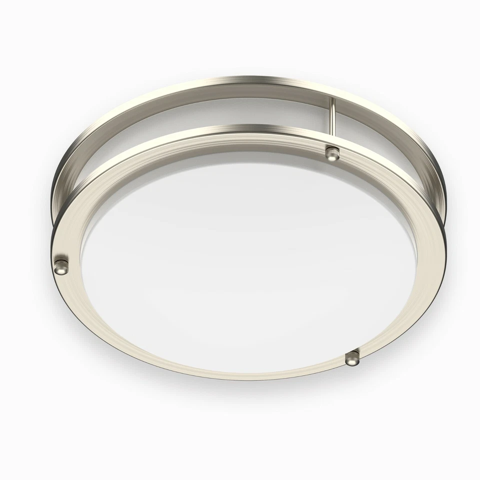 LED Ceiling Light 4000K Flush Mount Fixture Dimmable Double Ring 10"/12"/14" - Image 4 of 4