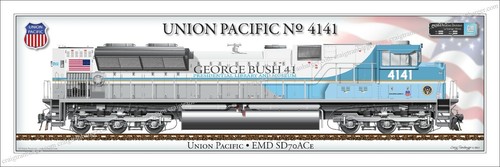 train,4141,Bush,George,Union Pacific,EMD,SD70,Diesel, Engine,Locomotive,ace,70 - Picture 9 of 9