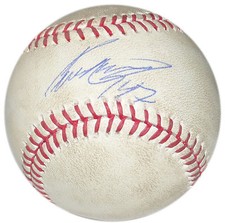 IVAN NOVA SIGNED YANKEE STADIUM GAME USED BALL NY vs TORONTO BLUE JAYS STEINER