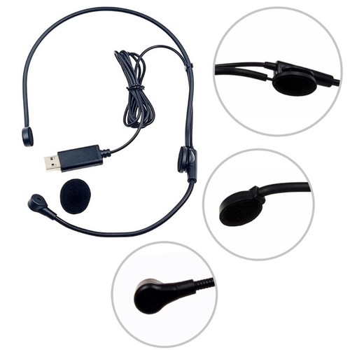 Portable Over Head Wire Headset Universal for Computer Laptop Game USB Headset - Picture 3 of 8