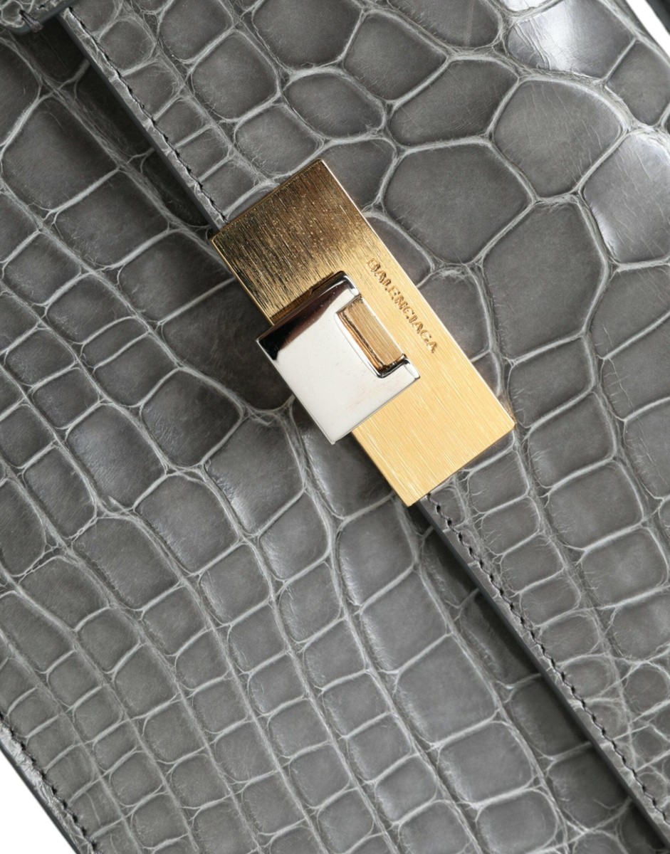 【VIP価格】BALENCIAGA Alligator Leather Medium Shoulder Bag Balenciaga Alligator Leather Medium Shoulder Bag In Gris | eBay