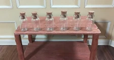 Dollhouse Miniature Empty Glass Jars with Cork Stopper Set of 6 Large 1:12 Scale