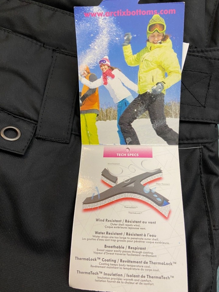 ARCTIX Ski Snow Pants 5K Lined Insulated Womens Black XL Skiing