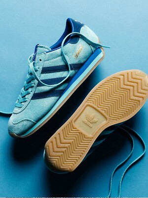 Sz M10.5 W11.5 Adidas Originals Country Japan Shoes Premium Nubuck  PRELOVD BLUE