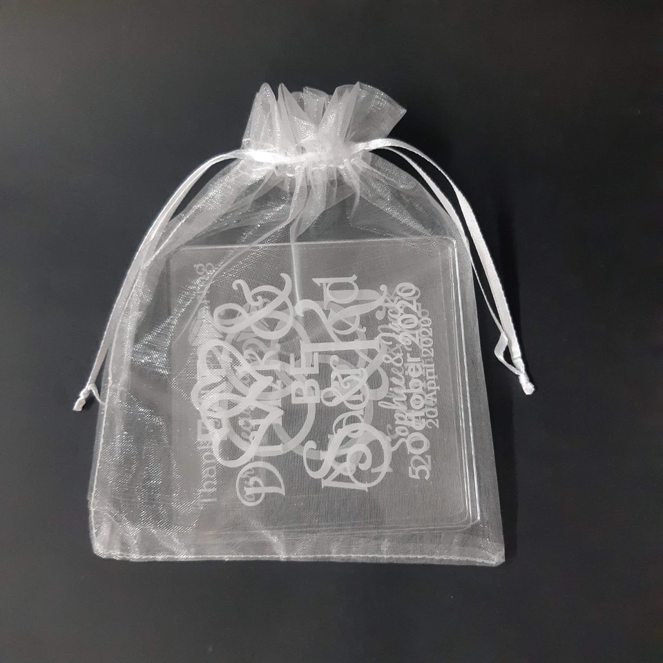 Thank You Per Condivisione Nostro Matrimonio Sottobicchieri Trasparente - Immagine 2 di 2