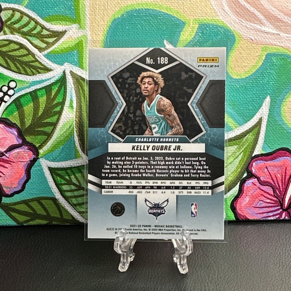 2021-22 Panini Mosaic Red Wave Prizm #188 Kelly Oubre Jr. Hornets