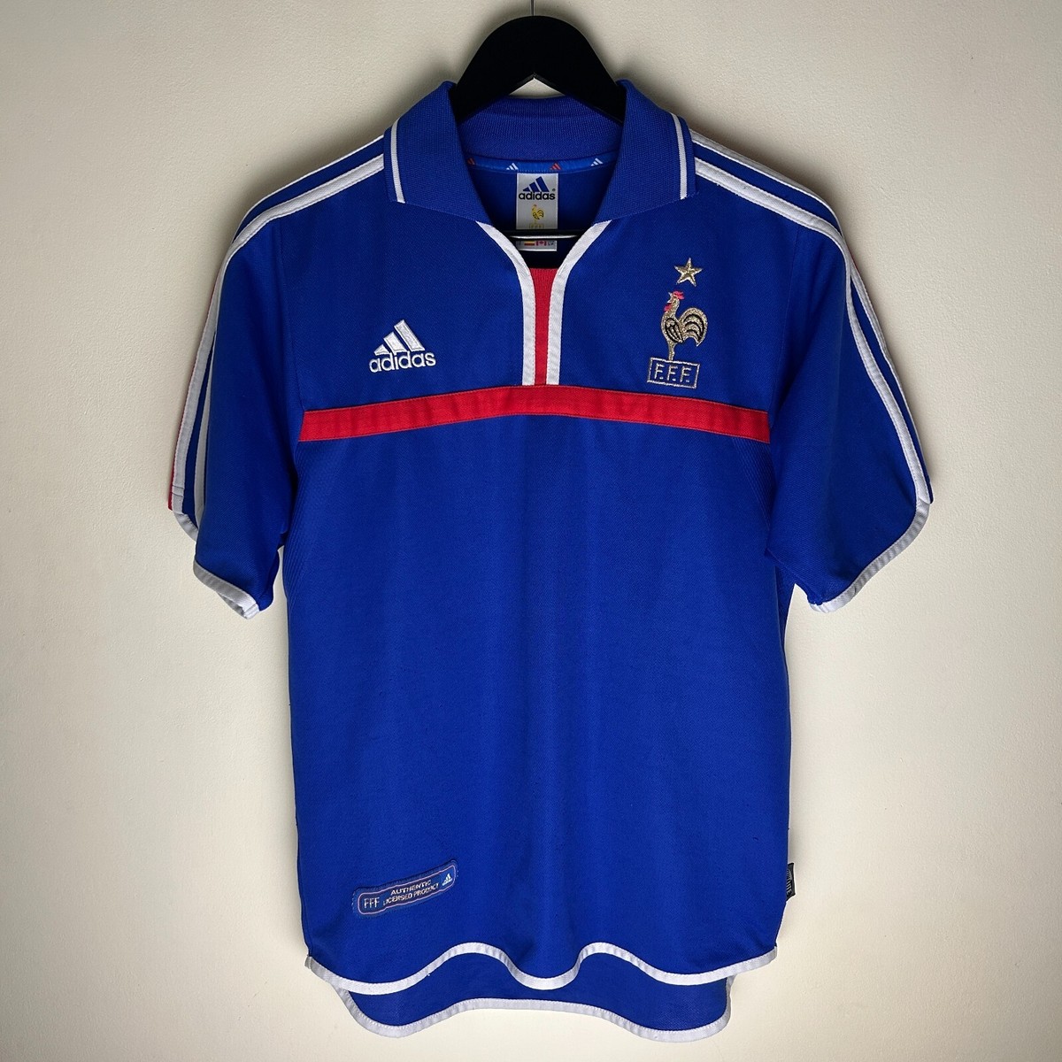 adidas フランス代表2000年ホーム シャツ Lサイズ 未使用品 adidas フランス代表2000年ホーム シャツ Lサイズ 未使用品