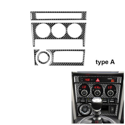 5Pcs For Toyota 86 Subaru BRZ Carbon Fiber Interior Central Console Cover Trim