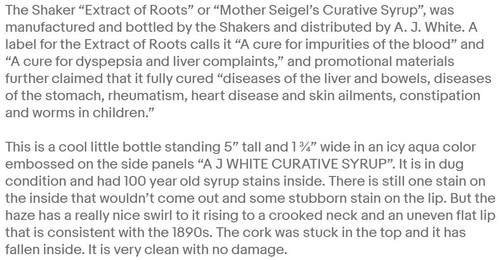 Antique 1890s Bottle MOTHER SEIGELS Curative Syrup Shaker BELIEVERS Society NY - Picture 12 of 12
